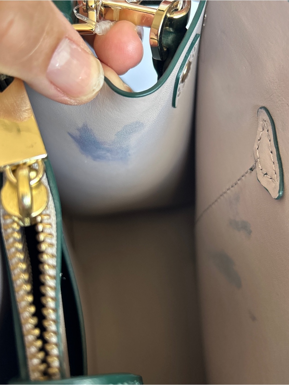 Kate Spade Arbour Hill Small Elodie leather bag green emerald gold crossbody - Picture 16 of 16